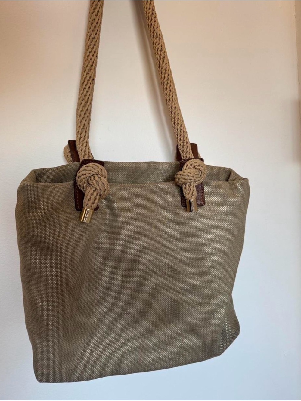 Micheal Kors Women’s Beige Rope-Handle Tote Bag